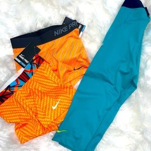 New Nike Pro shorts and crop leggings size xs